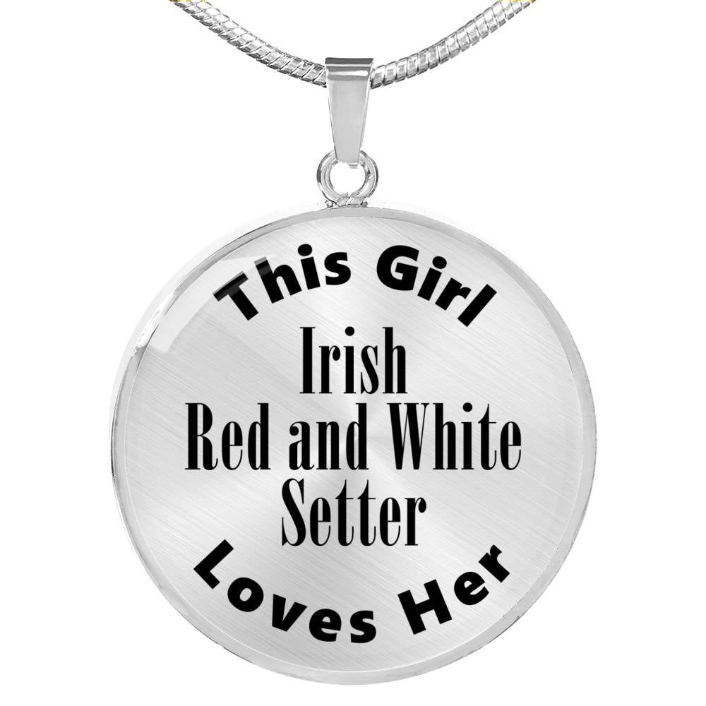 Irish Red and White Setter - Luxury Necklace