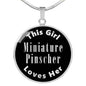 Miniature Pinscher v2s - Luxury Necklace