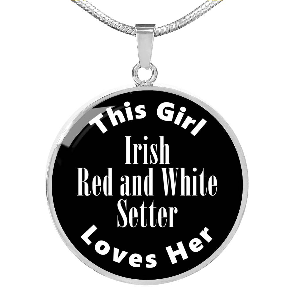 Irish Red and White Setter v2 - Luxury Necklace