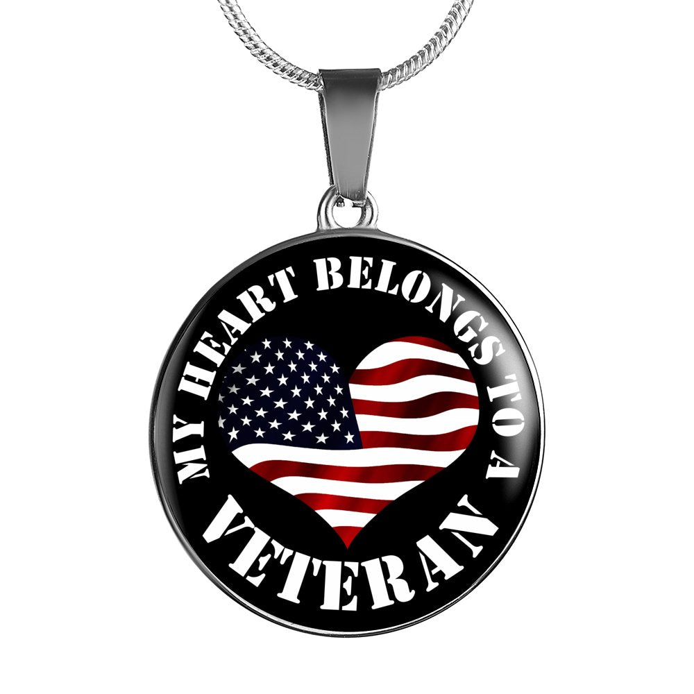 My Heart Belongs To A Veteran - Luxury Necklace