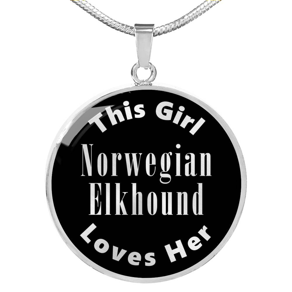 Norwegian Elkhound v2s - Luxury Necklace