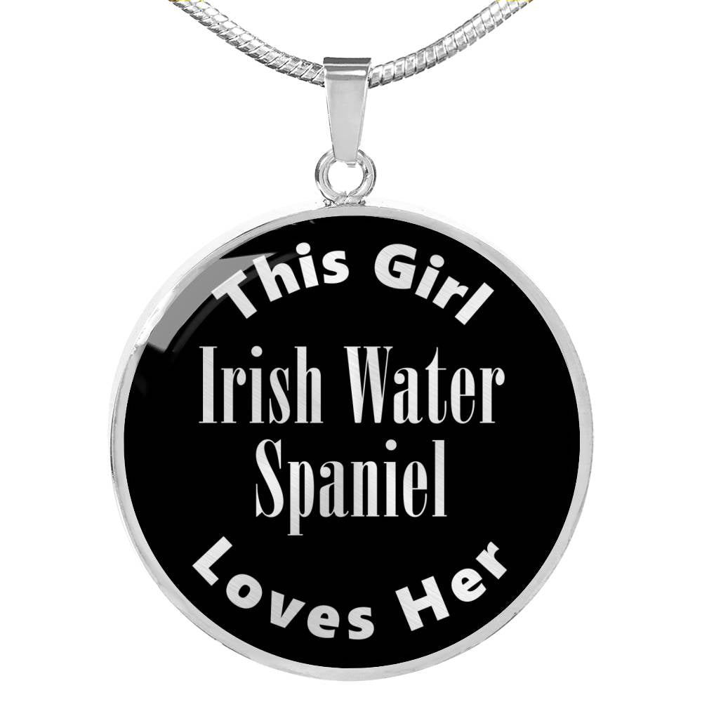 Irish Water Spaniel v2s - Luxury Necklace