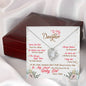 317 - To Daughter From Dad - Forever Love Heart Necklace With Mahogany Style Luxury Box