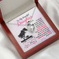 314 - To Daughter From Mom - Forever Love Heart Necklace With Mahogany Style Luxury Box