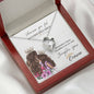 316 - To Daughter From Mom - Forever Love Heart Necklace With Mahogany Style Luxury Box