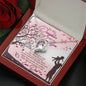 312 - To Daughter From Dad - Forever Love Heart Necklace With Mahogany Style Luxury Box