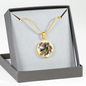 Bird And Flowers - 18k Gold Finished Luxury Necklace