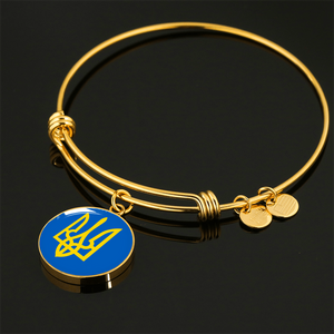 Tryzub (Yellow) - 18k Gold Finished Bangle Bracelet
