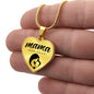 Mama, Est. 2023 - 18k Gold Finished Heart Pendant Luxury Necklace