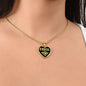 Tricia v02 - 18k Gold Finished Heart Pendant Luxury Necklace