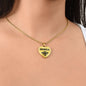 Rochelle  v01 - 18k Gold Finished Heart Pendant Luxury Necklace