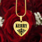 Kerry  v01 - 18k Gold Finished Heart Pendant Luxury Necklace