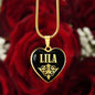 Lila v02 - 18k Gold Finished Heart Pendant Luxury Necklace