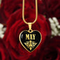 May v02 - 18k Gold Finished Heart Pendant Luxury Necklace