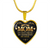 My Beloved Mom - 18k Gold Finished Heart Pendant Luxury Necklace