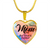My Precious Mom - 18k Gold Finished Heart Pendant Luxury Necklace
