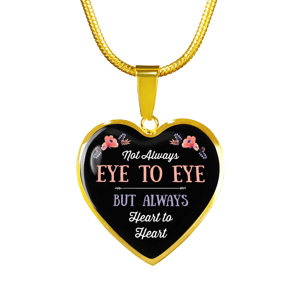Always Heart To Heart - 18k Gold Finished Heart Pendant Luxury Necklace