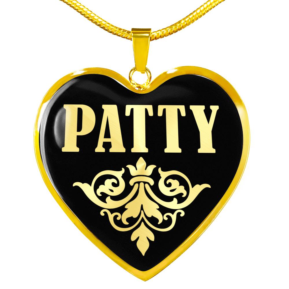 Patty v02 - 18k Gold Finished Heart Pendant Luxury Necklace