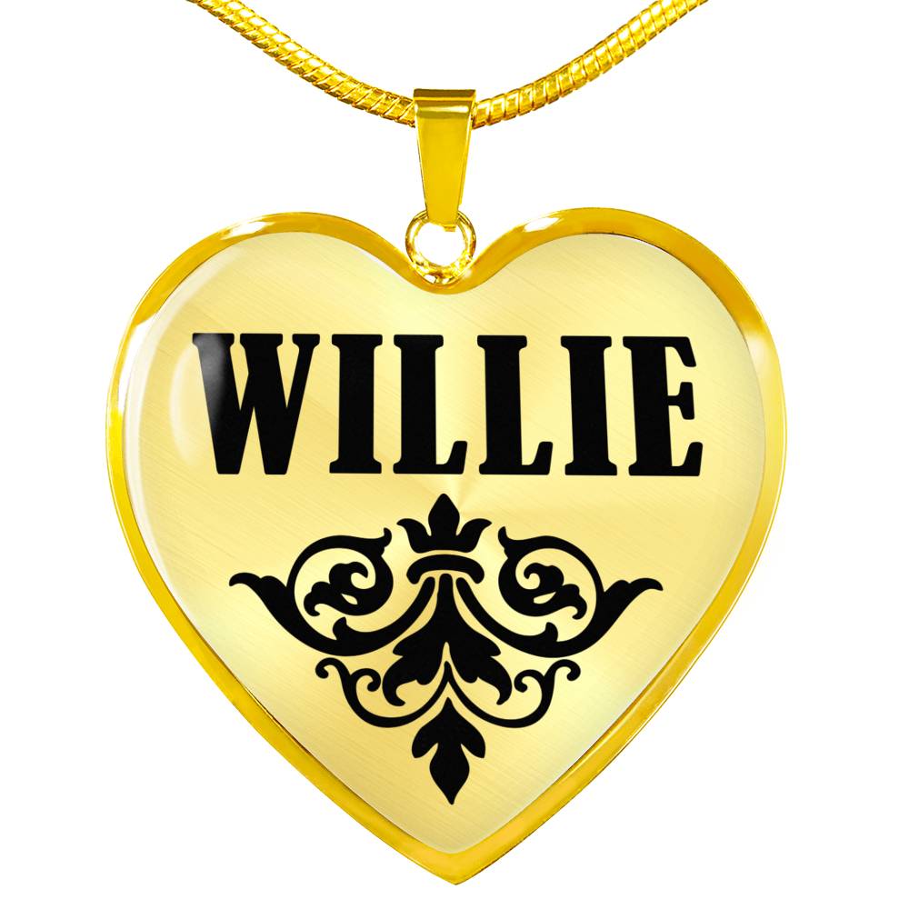 Willie v01 - 18k Gold Finished Heart Pendant Luxury Necklace