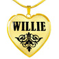 Willie v01 - 18k Gold Finished Heart Pendant Luxury Necklace