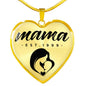Mama, Est. 1999 - 18k Gold Finished Heart Pendant Luxury Necklace