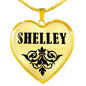Shelley v01 - 18k Gold Finished Heart Pendant Luxury Necklace