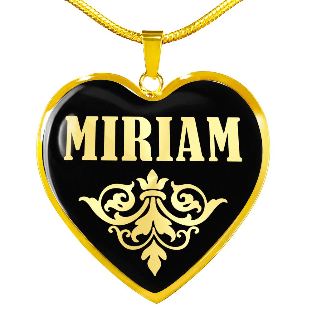 Miriam v02 - 18k Gold Finished Heart Pendant Luxury Necklace