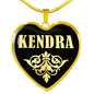 Kendra v02 - 18k Gold Finished Heart Pendant Luxury Necklace