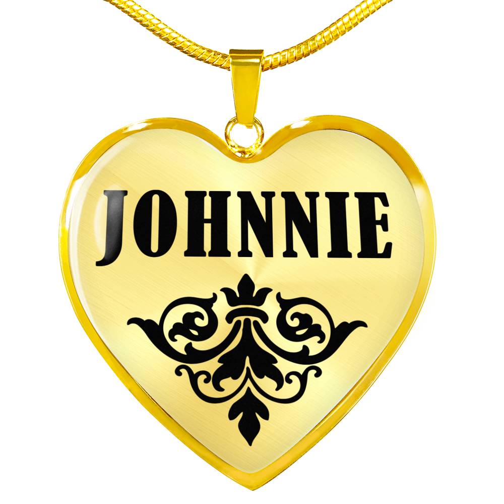 Johnnie v01 - 18k Gold Finished Heart Pendant Luxury Necklace