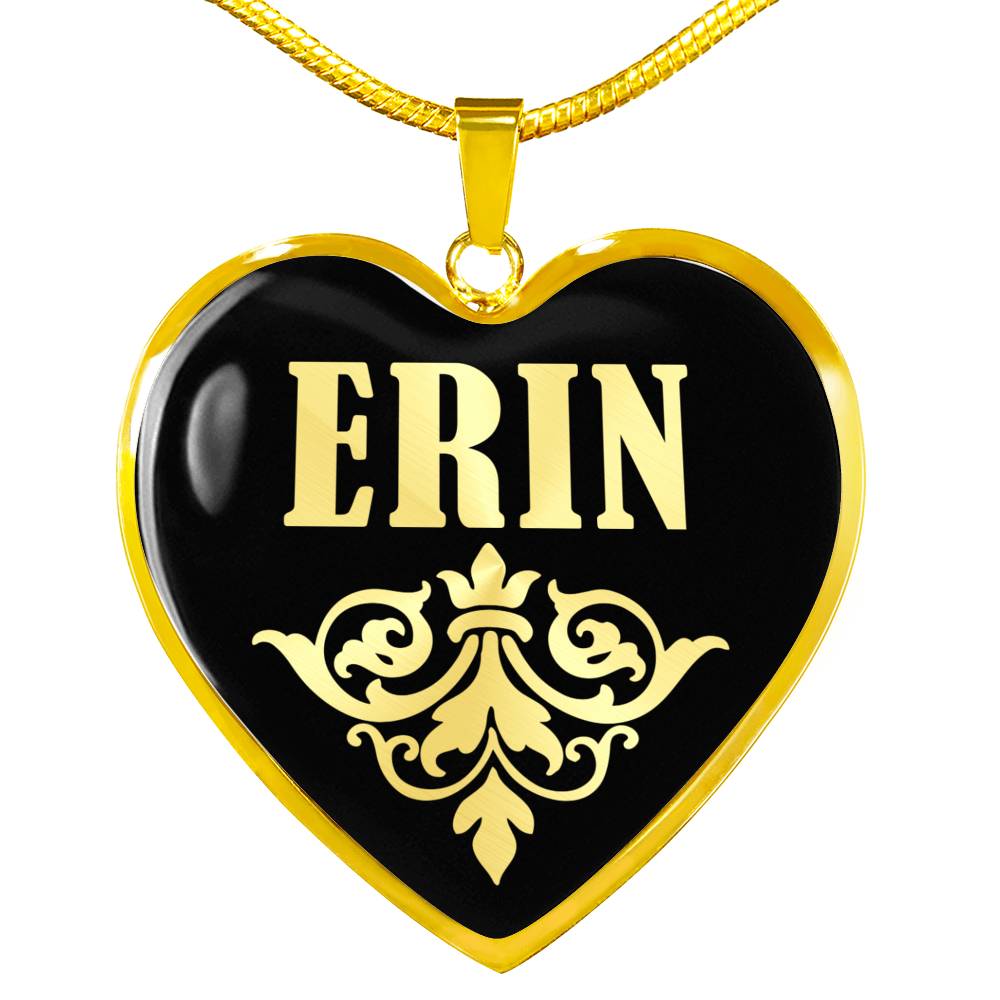 Erin v02 - 18k Gold Finished Heart Pendant Luxury Necklace