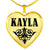 Kayla v01 - 18k Gold Finished Heart Pendant Luxury Necklace