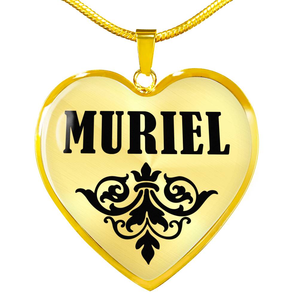 Muriel v01 - 18k Gold Finished Heart Pendant Luxury Necklace