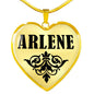 Arlene v01 - 18k Gold Finished Heart Pendant Luxury Necklace