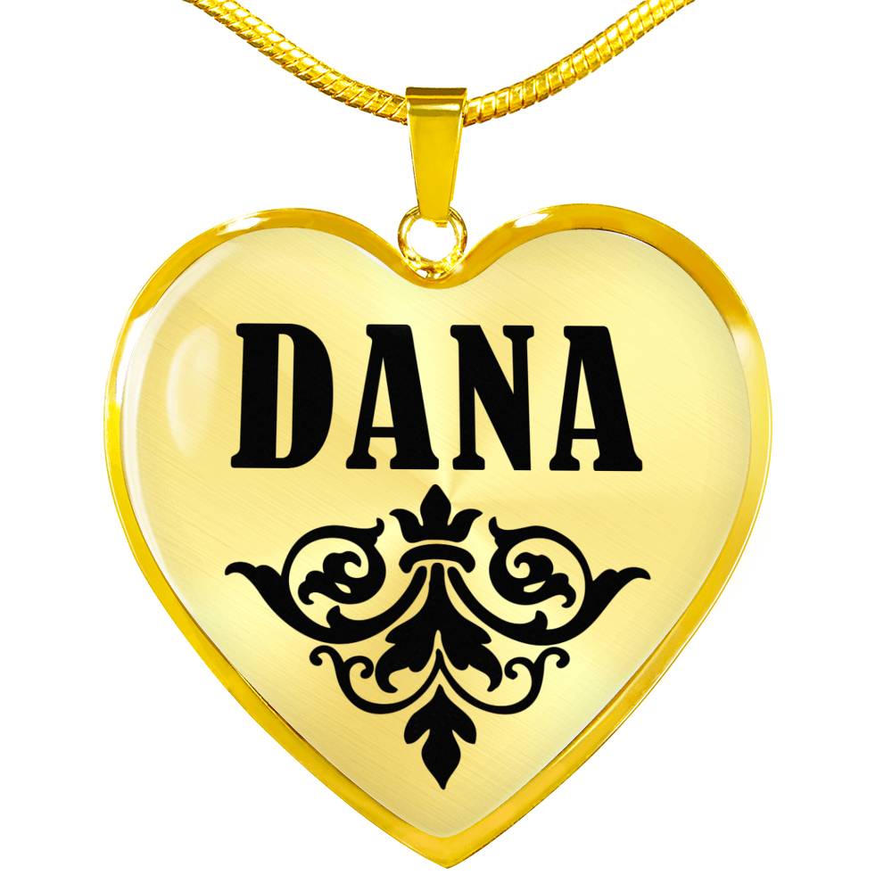 Dana v01 - 18k Gold Finished Heart Pendant Luxury Necklace