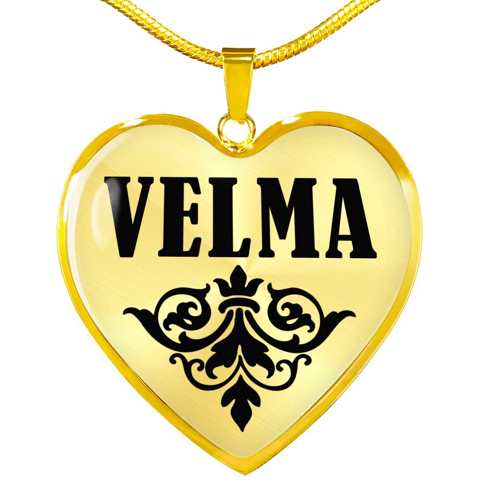 Velma v01 - 18k Gold Finished Heart Pendant Luxury Necklace