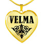 Velma v01 - 18k Gold Finished Heart Pendant Luxury Necklace