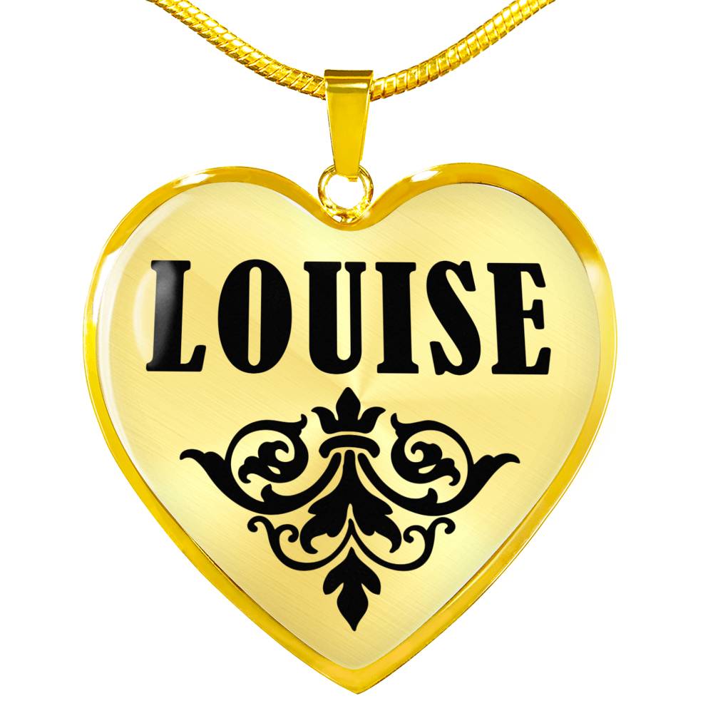 Louise v01 - 18k Gold Finished Heart Pendant Luxury Necklace