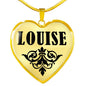 Louise v01 - 18k Gold Finished Heart Pendant Luxury Necklace