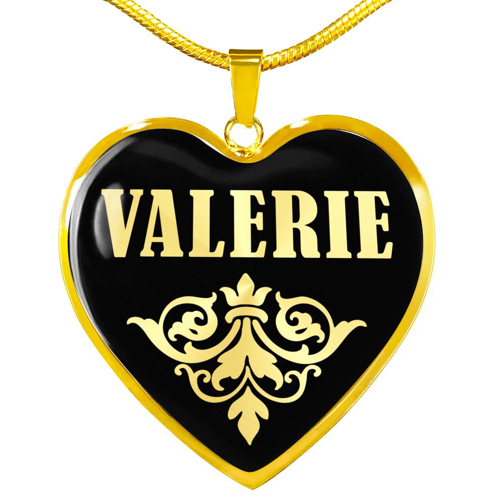 Valerie v02 - 18k Gold Finished Heart Pendant Luxury Necklace