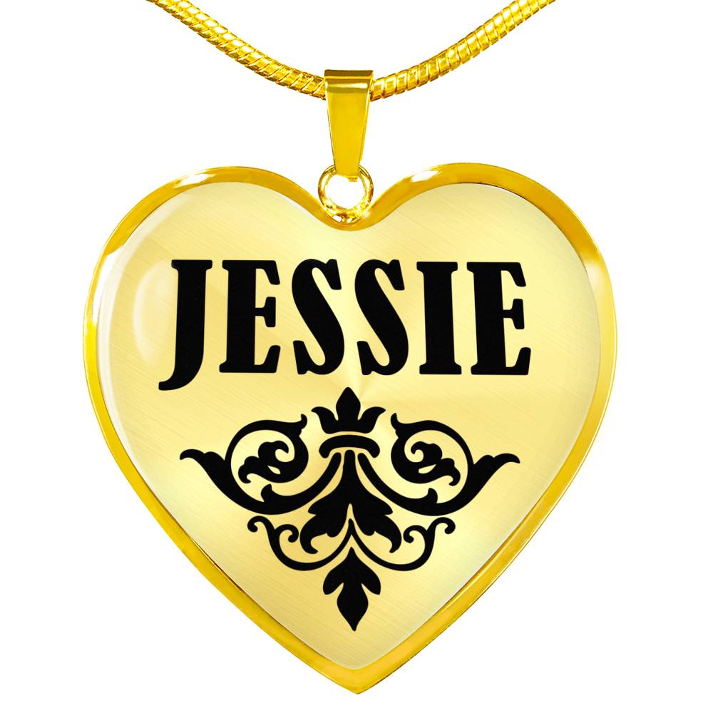 Jessie v01 - 18k Gold Finished Heart Pendant Luxury Necklace