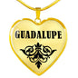 Guadalupe v01 - 18k Gold Finished Heart Pendant Luxury Necklace