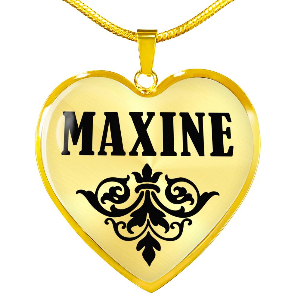 Maxine v01 - 18k Gold Finished Heart Pendant Luxury Necklace