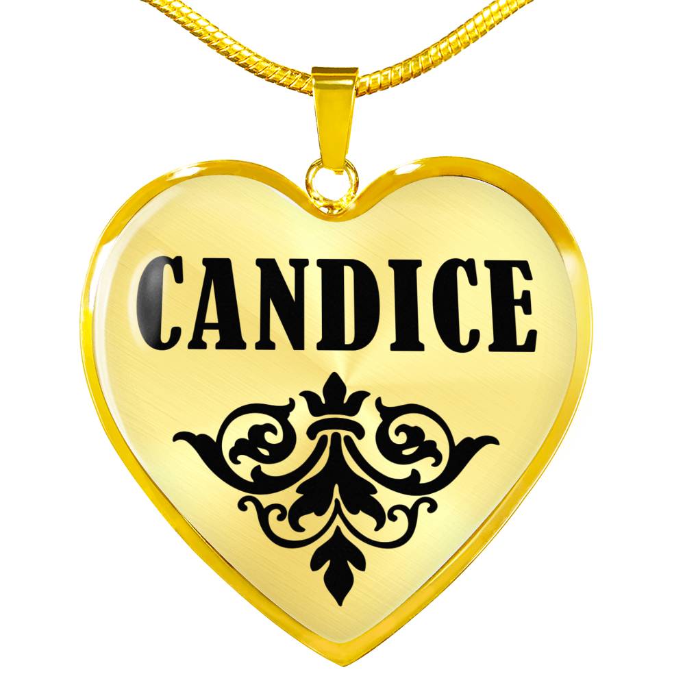 Candice v01 - 18k Gold Finished Heart Pendant Luxury Necklace