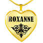 Roxanne v01 - 18k Gold Finished Heart Pendant Luxury Necklace