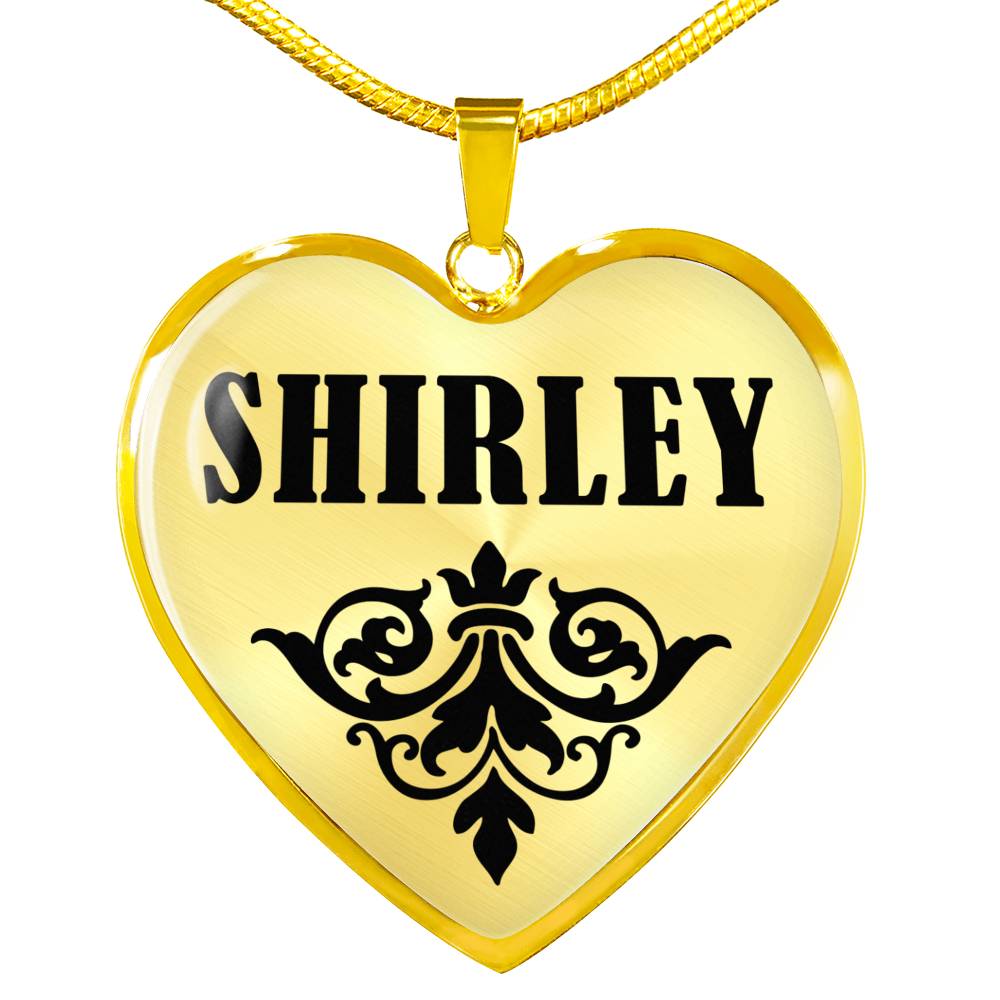 Shirley v01 - 18k Gold Finished Heart Pendant Luxury Necklace