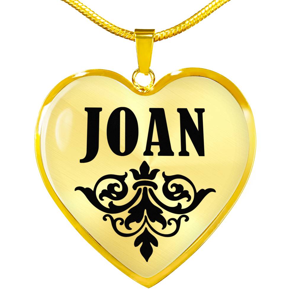 Joan v01 - 18k Gold Finished Heart Pendant Luxury Necklace