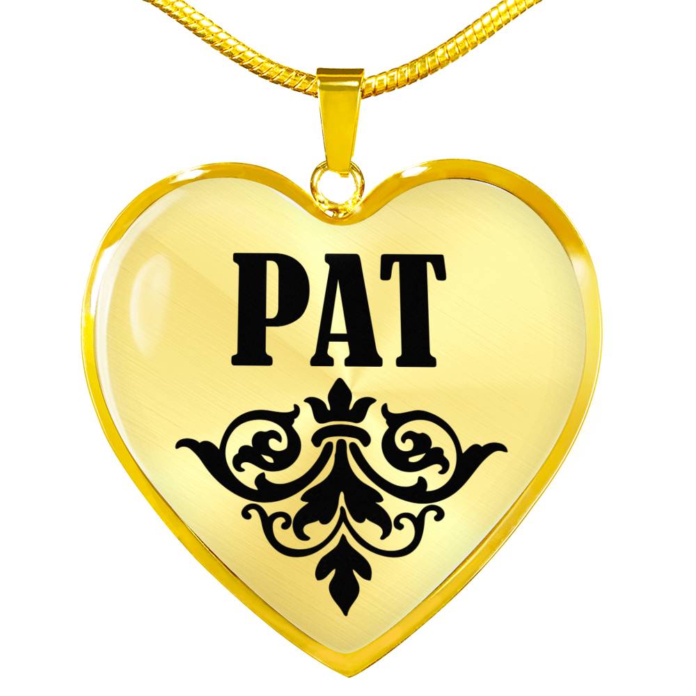 Pat v01 - 18k Gold Finished Heart Pendant Luxury Necklace