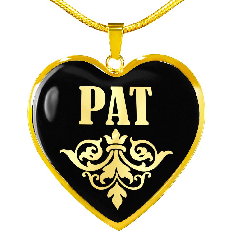 Pat v02 - 18k Gold Finished Heart Pendant Luxury Necklace