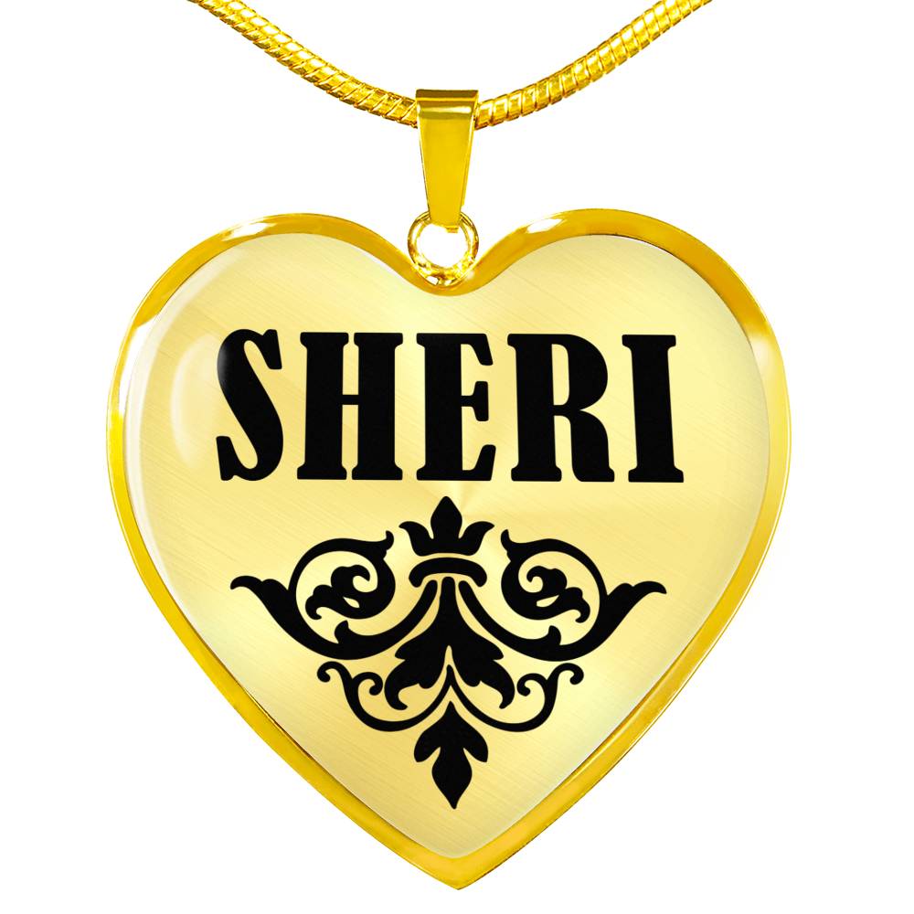 Sheri v01 - 18k Gold Finished Heart Pendant Luxury Necklace