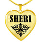 Sheri v01 - 18k Gold Finished Heart Pendant Luxury Necklace